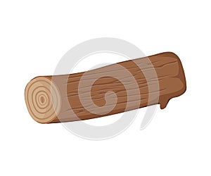 Wood Log Isolated