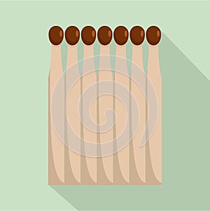 Wood matches icon, flat style