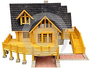 Wood model of house