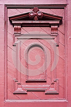 Wood molding on the entrance door