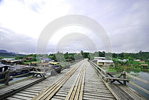 The wood Mon bridge in Sangkhlaburi