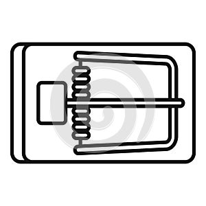 Wood mouse trap icon, outline style