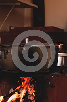 Wood oven in typical Brazilian farm countryside photo