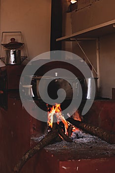 Wood oven in typical Brazilian farm countryside photo