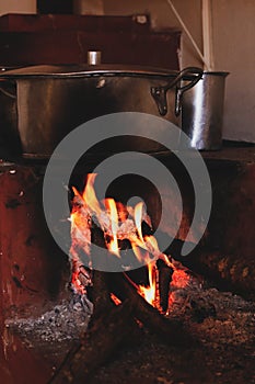 Wood oven in typical Brazilian farm countryside photo