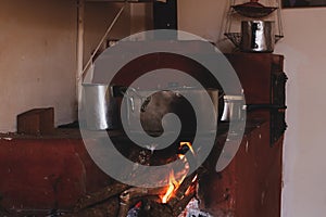 Wood oven in typical Brazilian farm countryside photo