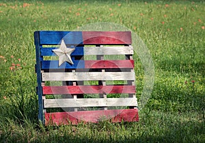 Wood pallet flag with Texas star