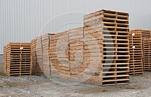 Wood pallets stack shipping transport industry warehouse platform