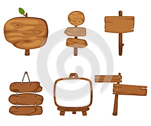 Wood panel set.isolated
