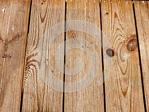 Wood texture plank grain background, wooden desk table or floor.