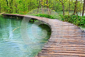 Wood path in the Plitvice national park