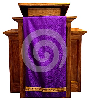 Church Pulpit, Christian Religion, Isolated
