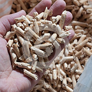 Wood pellets for heating