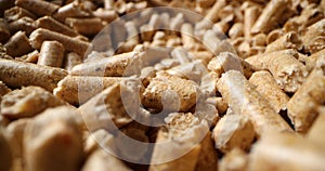 Wood pellets. renewable energy, biomass