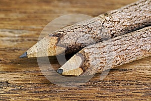 Wood pencils photo