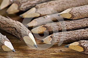 Wood pencils photo