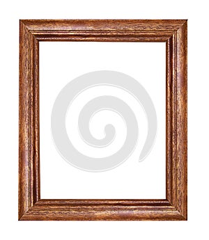 Wood picture frame Isolated on white background