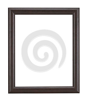 Wood picture frame isolated on white background