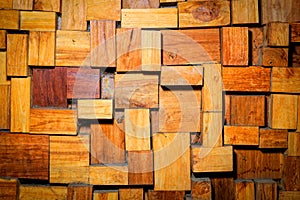 Wood pieces wall background