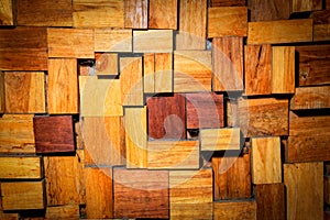 Wood pieces wall background
