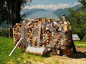 Wood Pile in Austria