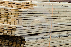 Wood piles for construction shipped