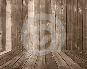 Wood Plank Background Backdrop With Floor photo