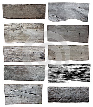 Wood plank isolated on white