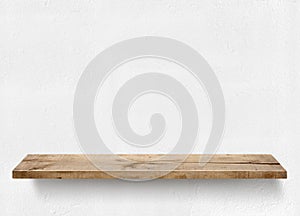 Wood plank shelf