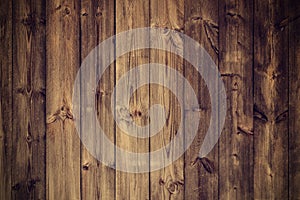 Wood plank texture background, vintage tone with vignette