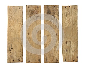 Wood plank weathered damaged set