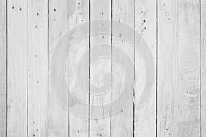 Wood plank white timber texture background. Old wooden wall all have antique cracking furniture painted weathered peeling