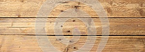 Wood planks, floor or wall, natural board background, banner