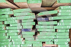 Wood planks prepare in industry