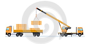 Wood production and forestry. Loading and transporting goods.