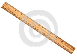 A wood ruler isolated