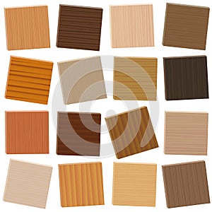 Wood Samples Loosely Arranged Parquetry Types photo