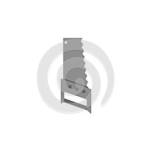 wood saws icon. flat, simple and grey