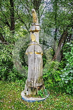 Wood Sculpture Saint-Jean-Port-Joli in Parc des Trois-BÃ©rets photo