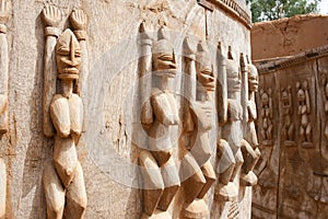 Wood sculptures, Mali. photo