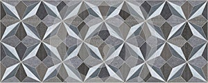 Wood seamless blue and grey colorful Wall and Floor with a modern abstract mosaic geometric pattern.g