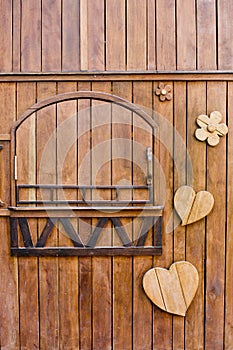 Wood shape, heart shape, flower shape