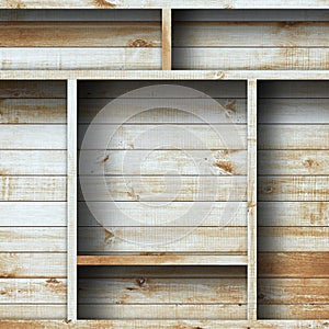 Wood shelf, grunge industrial interior