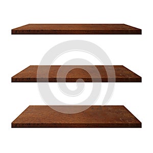 Wood Shelf Table isolated on white background