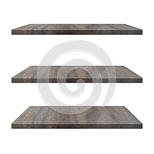 Wood Shelf Table isolated on white background