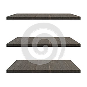 Wood Shelf Table isolated on white background