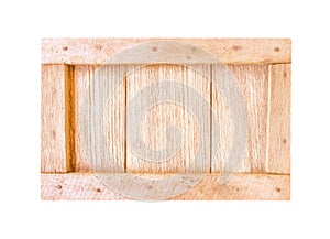 Wood sign texture with old rusty nail in vertical frame patterns isolated on white background with clipping path