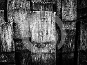 Wood Slats in black and white