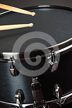 Wood snare drum photo