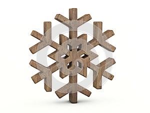 Wood snowflake symbol